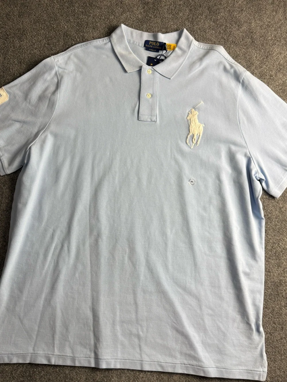 Polo Ralph Lauren Mens XXL Chambray Blue Big Pony Mesh Polo Shirt NWT